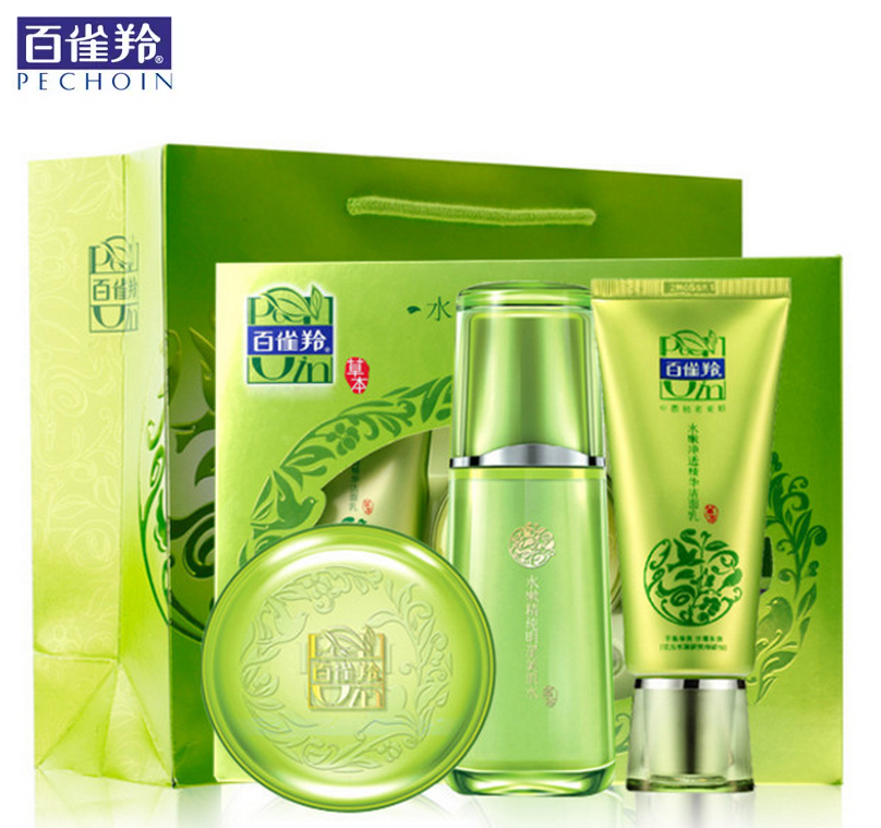 百雀羚套装 水嫩精纯尊享套装护肤品3件套秋冬补水润白护肤品女