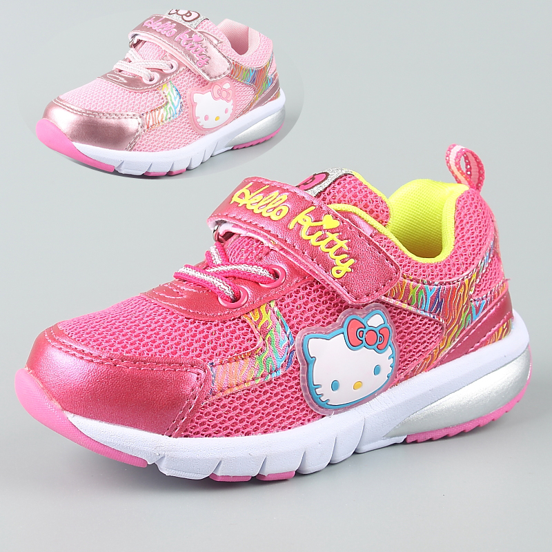 hello kitty女童鞋专柜正品2015秋轻便透气小童运动跑步鞋DI3412