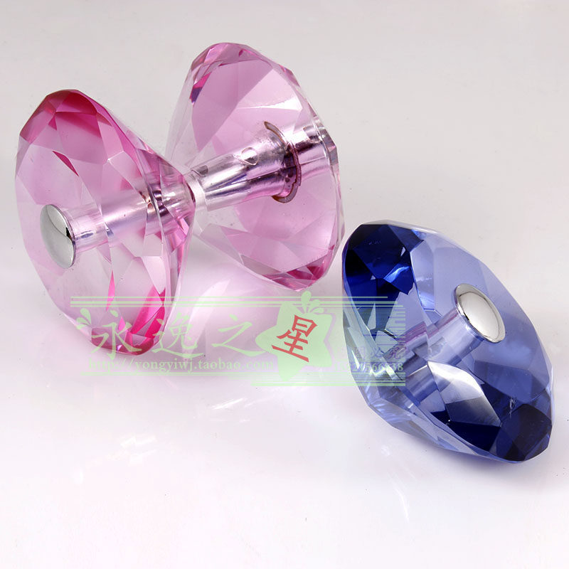 Single hole crystal handle wooden door glass door diamond type glass handle double-sided handle more than 1 price