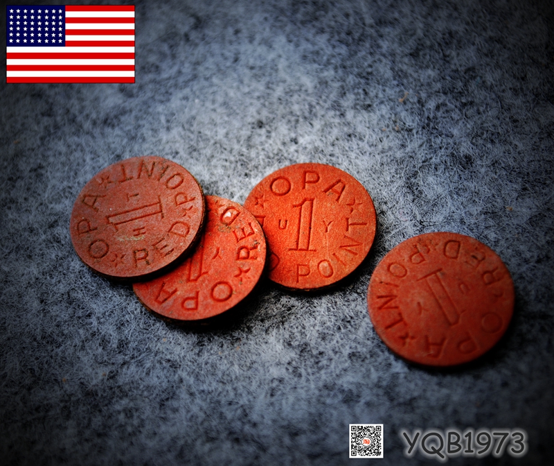 Imported original Gongfa US World War II assigned to OPA Red Spot Historical Military RMB50  One