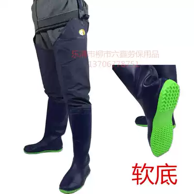 Korean plastic soft leg pants under water fishing lotus root pants under the field pants digging lotus root transplanting boots waterproof fishing shoes rain shoes