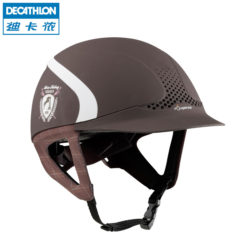 迪卡侬 马术头盔 成人/儿童头盔 多色印花 马术安全护具 FOUGANZA