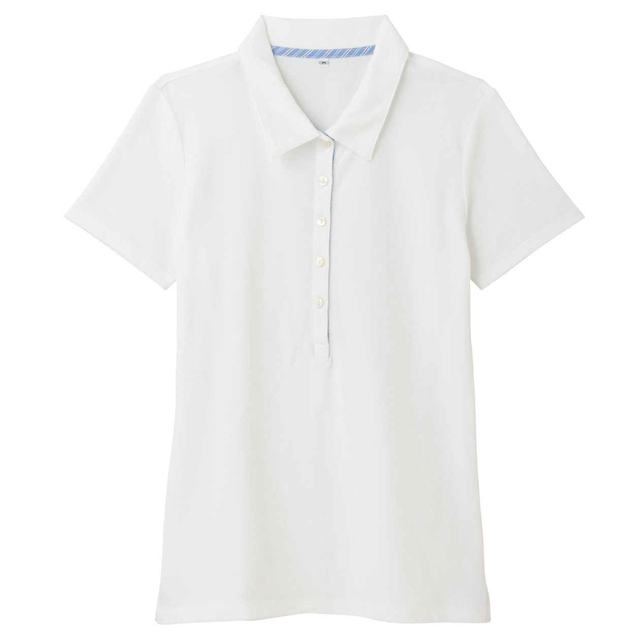 无印良品MUJI 女式 珠地网眼弹力棉布梭织POLO