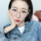 Kính Ulzzang Harajuku Phiên bản tiếng Hàn của gương phẳng bất thường retro mặt phẳng tạo tác mềm mại chị em siêu kính lửa