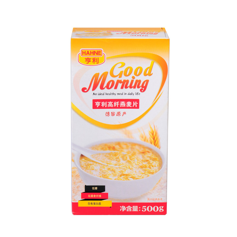 【天猫超市】德国进口 亨利高纤燕麦片500g/盒 早餐冲饮麦片