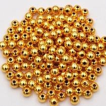 American imported 14K gold beads Small gold beads DIY beaded beads Accessories material Small hole round beads Light beads Loose beads Spacer beads