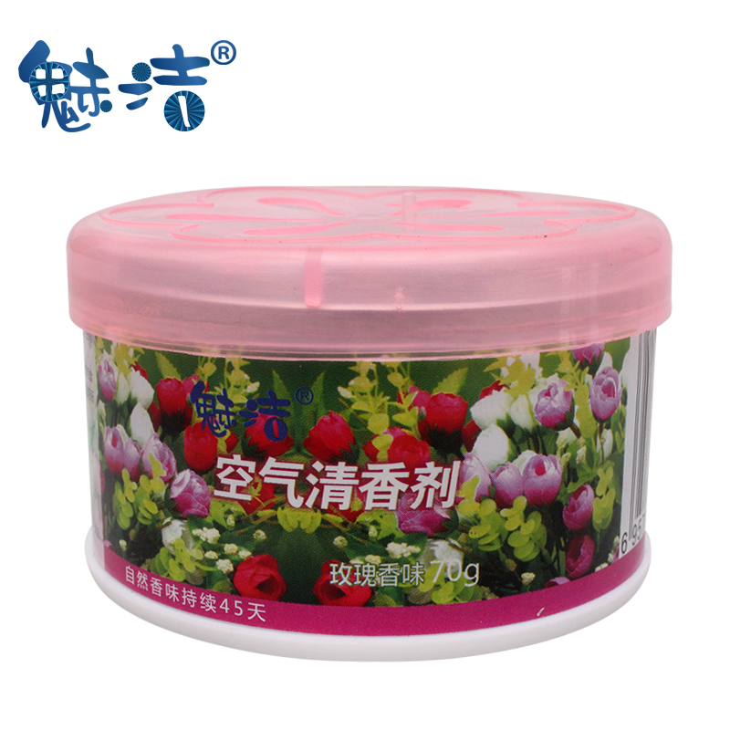 【天猫超市】魅洁 室内空气清新剂 车用家用除臭70g（玫瑰香味）