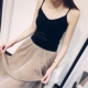 Phiên bản Hàn Quốc của quần lọt khe nhung gợi cảm retro retro nữ ngắn mùa hè bên trong áo sơ mi chạm đáy hoang dã áo ba lỗ cho nữ giới Áo ba lỗ