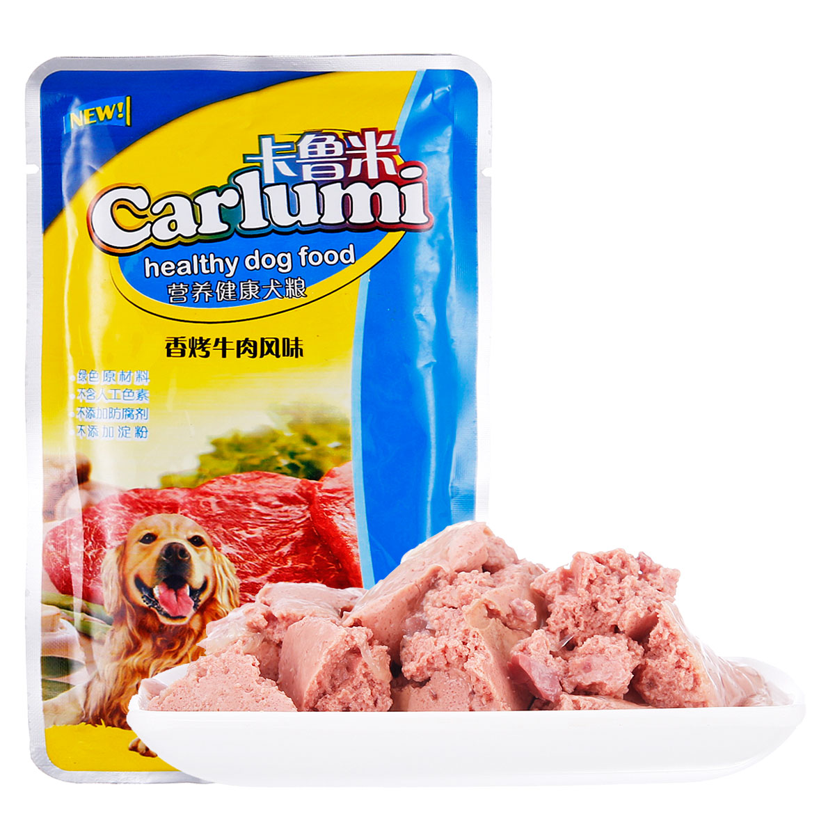 波奇网宠物狗粮卡鲁米香烤牛肉100g包鲜封包狗湿粮狗零食磨牙健齿