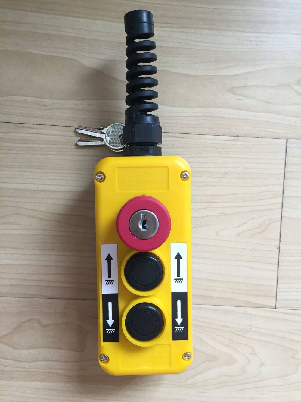3-hole lifting box with key emergency stop switch box with key operation box emergency stop with key