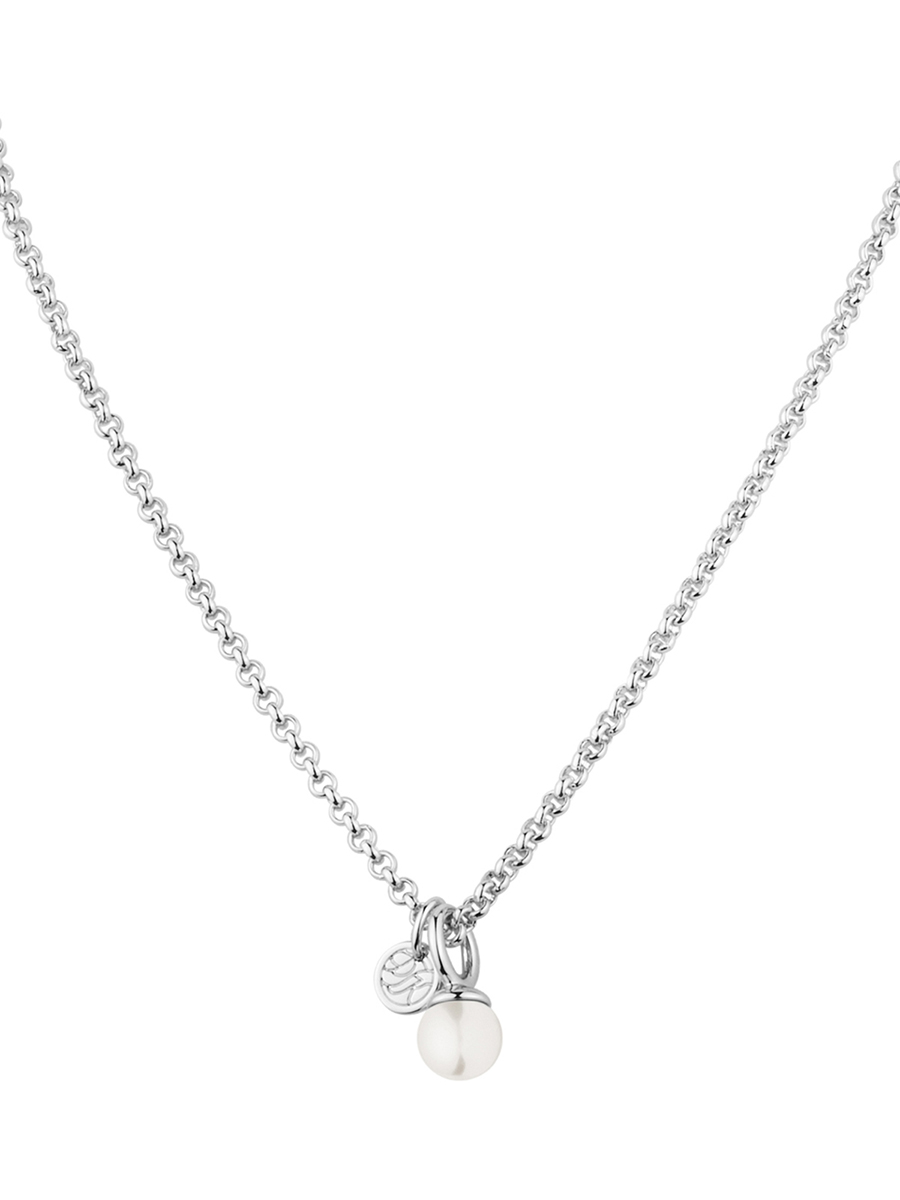 DYRBERG/KERN 银色新现代主义系列珍珠形项链