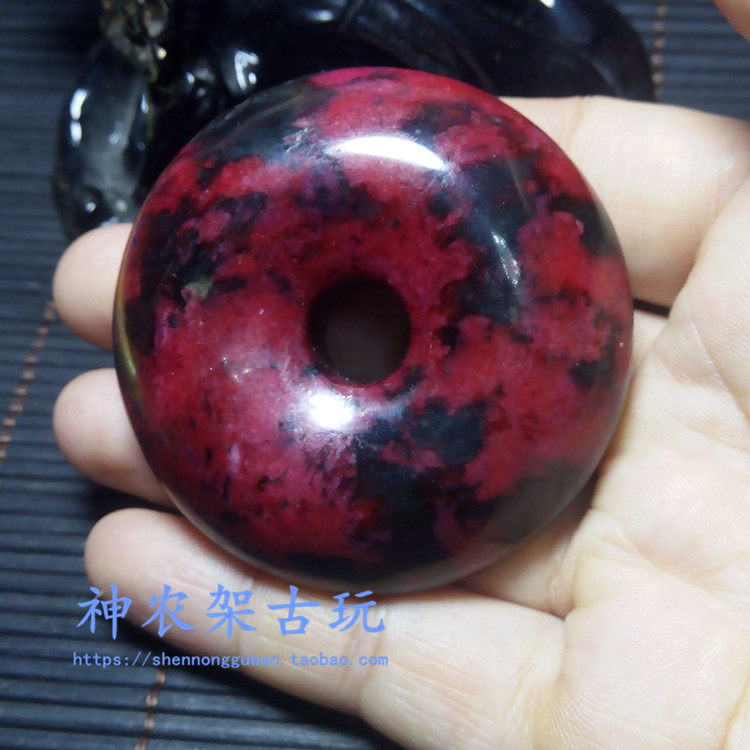 Shennongjiu Chicken Blood Plum Blossom Stone Original Stone Handlebar Pieces Hand Play Stone Guilin Stone Guilin Stones Green Buttonstone Accessories Stone Safety Buckle Ornaments