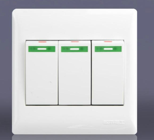 Matsumoto SOBEN three position single pole large rocker switch three switch panel three control C8C3 1