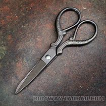 Literature and art department European retro bronze hand scissors Hand DIY paper art fabric art scissors Stainless steel titanium plating