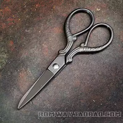 Literature and Art Department European style retro bronze handmade scissors handmade DIY paper art fabric scissors stainless steel plated titanium