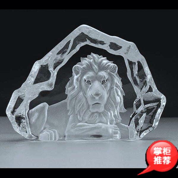 Crystal Iceberg Lions Swing Pieces Artificial Crystal Lions Solid Tide People Love Male Lion Fashion Lion Forest Kings