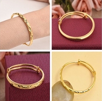 European coin gold imitation fake Vietnamese sand gold golden starry smooth bracelet female gift to mother wedding celebration