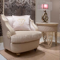 European style simple single sofa fabric leisure Chair Model Room reception sofa custom reception sofa chair