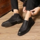 Giày cao cổ nam hàn quốc Giày cao cổ nam retro ủng thủy triều nhọn giày boot nam da bò Giày ống