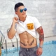 Mùa hè 2018 mới màu tương phản túi hoop áo polo ngắn tay nam Slim cotton co giãn POLO thể dục nam