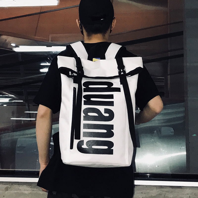 School bag men's large-capacity fashion trend college style campus personality high school students street Korean version of the backpack