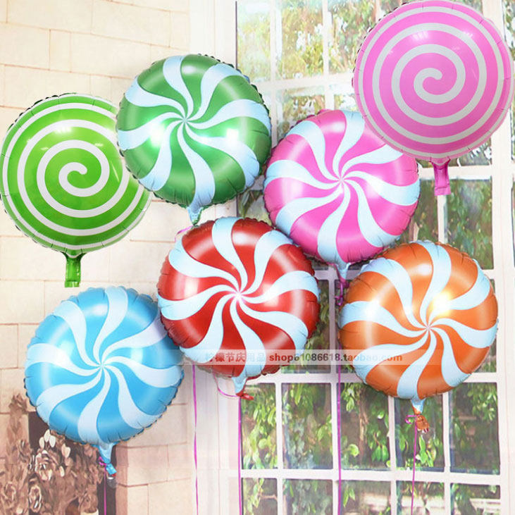 Birthday party 100-day kindergarten shopping mall celebration layout candy windmill aluminum film balloon--lollipop