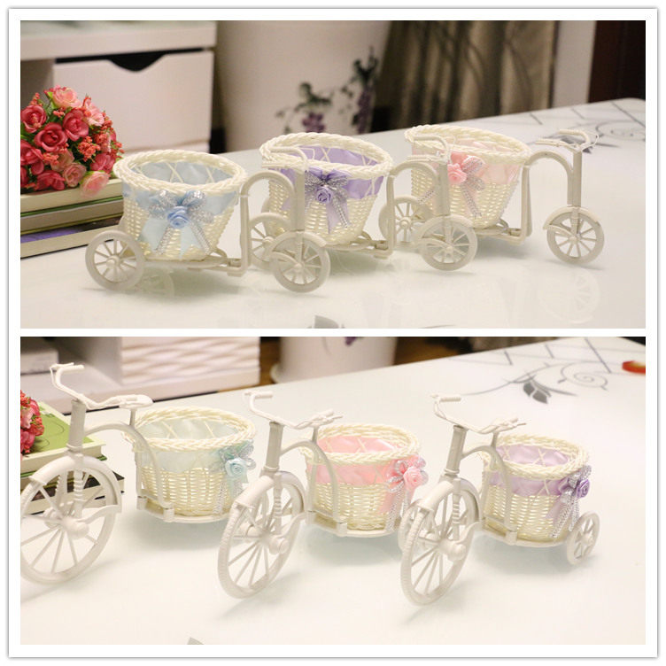 Dry Flower Flower Basket Small Rattan woven flower vase Vase Emulated Flower Arrangement Field Garden Style Flower Basket Pendulum