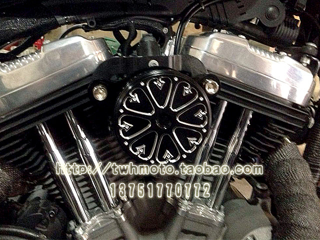 Apply Harley XL883 XL1200 X48 72 CNC modified air filter Aluminum core retro filter