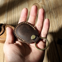 Old Street memory creative ic key chain protective cover leather community access control cowhide small pendant diy gift