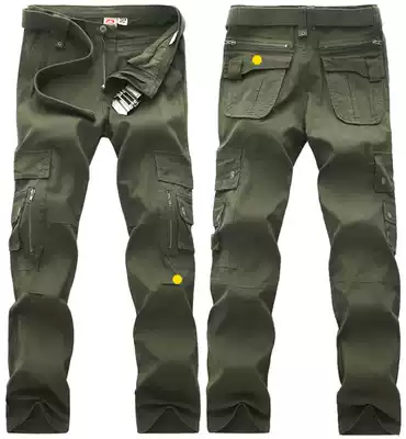 Casual military pants men's autumn and winter clothing multi-pocket cotton canvas scratch-resistant wear-resistant overalls men's loose military fans tactical pants