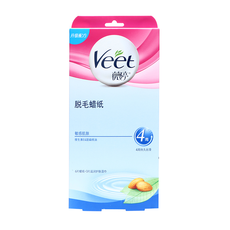 veet/薇婷 敏感肌肤脱毛/蜜蜡纸6片 生产日期14年10月