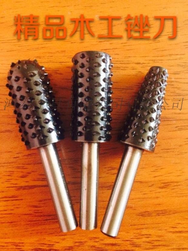 Fine 3-piece set of special-shaped woodworking rotary file coarse tooth grinding head carving file Hardwood file woodworking tools