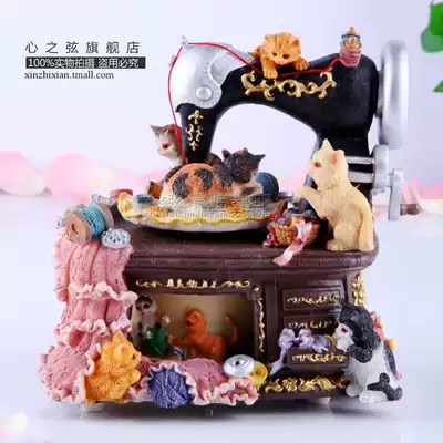 Cat Music Box Music Box Music Box Music Box Creative birthday gift girl to send children little girl girl princess Sky City