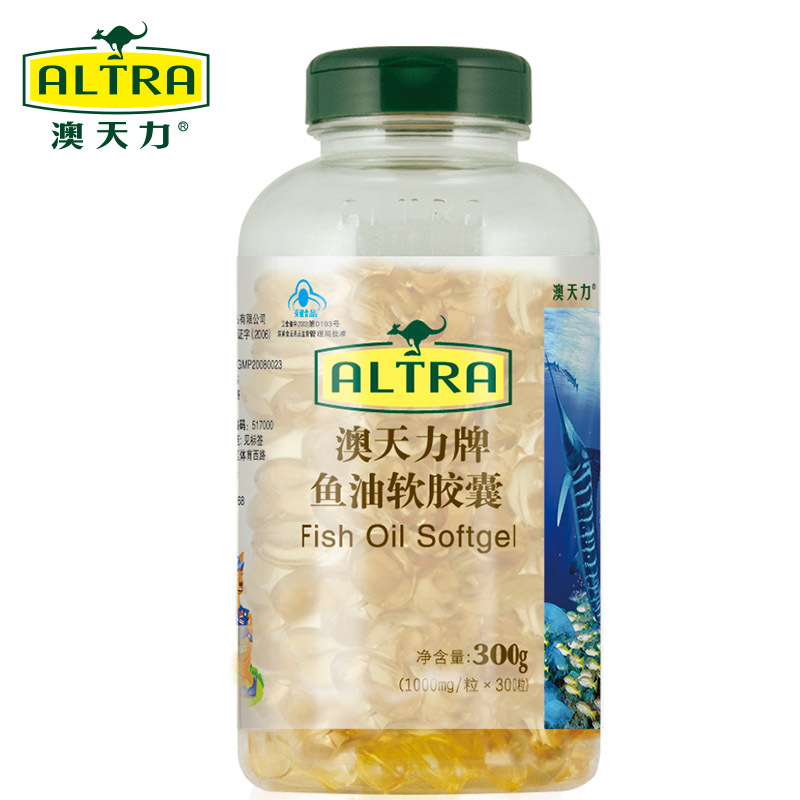 澳天力牌鱼油软胶囊 1000mg/粒*300粒