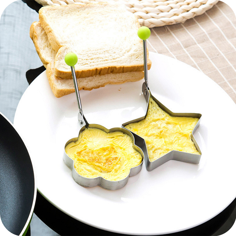 Stainless steel omelette creative steamed poached egg abrasive fried egg model kitchen love lunch box modeling mold