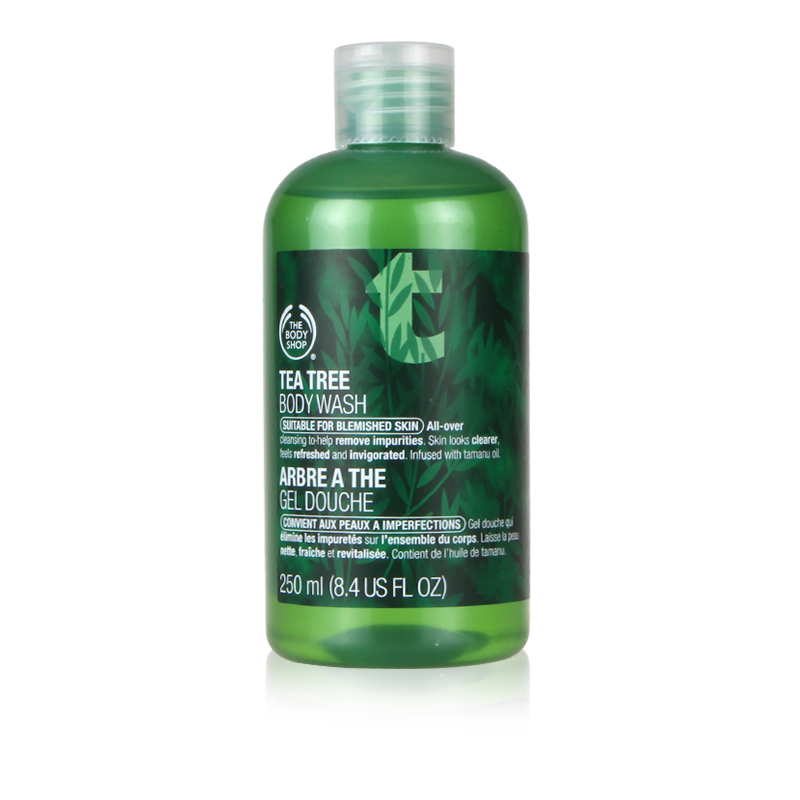 The Body Shop/美体小铺 茶树沐浴乳/露250ML背部淡化痘印正品
