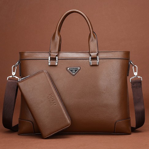 Men's bag handbag horizontal leather men's shoulder messenger bag briefcase cowhide bag computer bag business men's bag