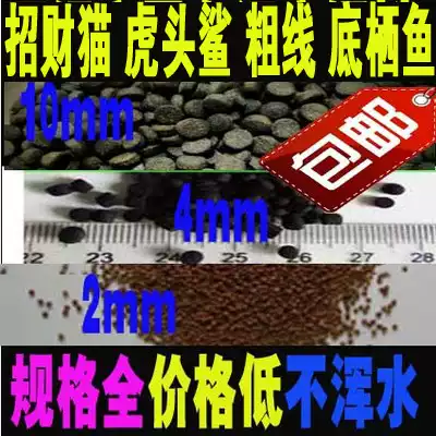 Super sunken bottom lucky cat fish tiger head shark six thick line silver plate blue shark sweat shark sinking fish food Feed Feed