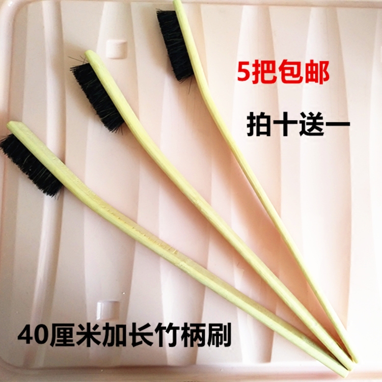 Car multi-function long handle bamboo handle brush tire brush rim steel bell car wash brush wheel brush dust cleaning tool