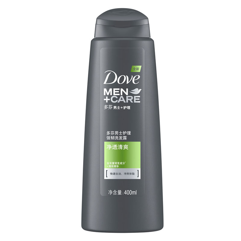 多芬男士洗发露护理强韧洗发露净透清爽200ml/400ml联合利华正品