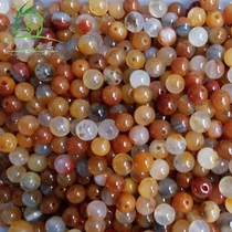 Xiao Yaalidong mausoleum Huanglongyu natural A stock yellow dragon jade 6mm color beads loose bead road road through DIY accessories