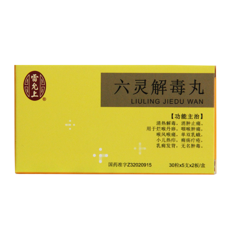 雷允上 六灵解毒丸 30粒*5支*2板/盒