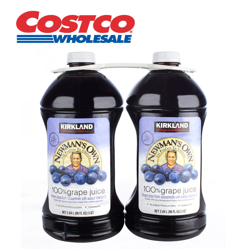 Kirkland Signature科克兰 葡萄果汁饮料2瓶 进口果汁浓醇 Costco