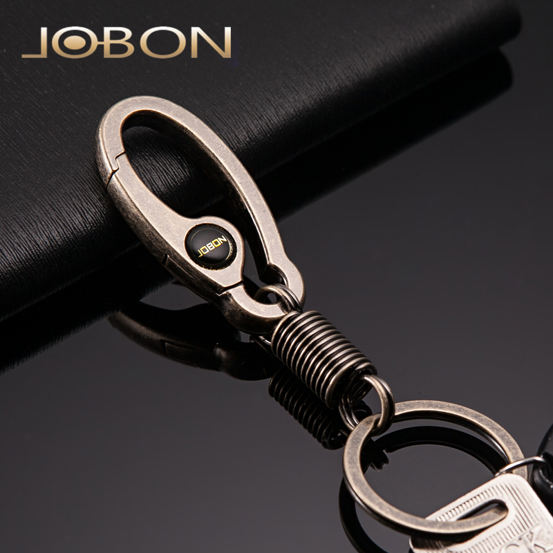 jobon中邦汽车钥匙扣 复古男士女创意情侣金属汽车钥匙扣链挂件