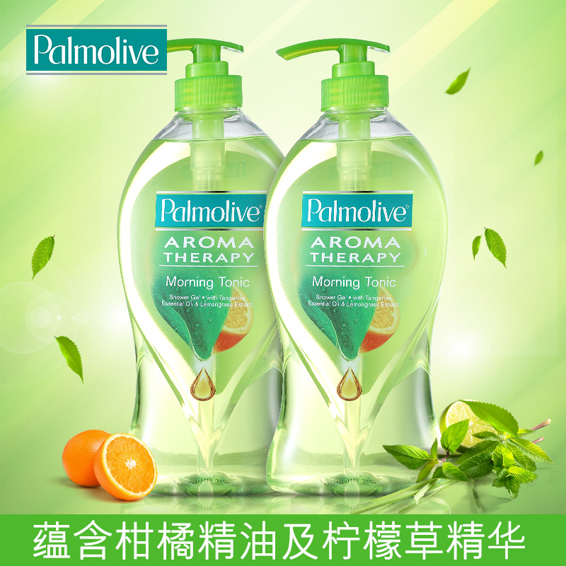高露洁棕榄进口沐浴露晨焕香薰清爽水润持久留香沐浴乳750ML*2