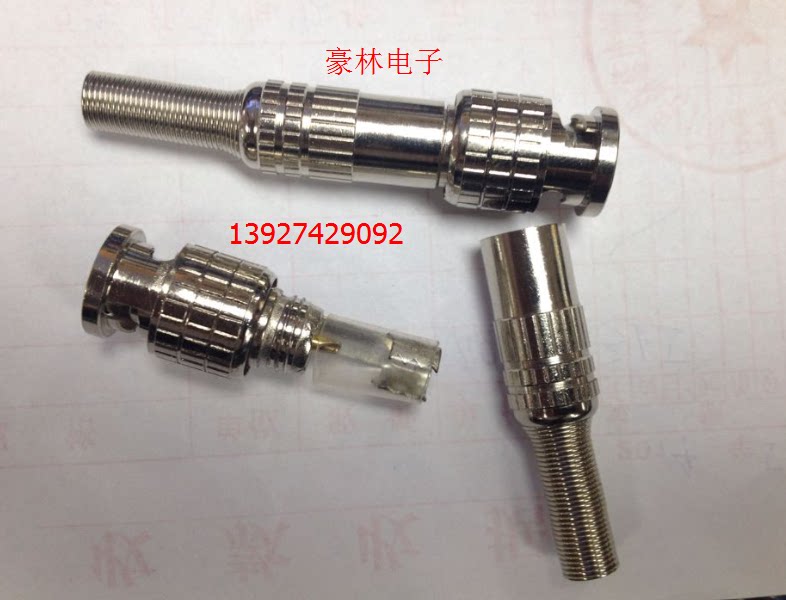 Video camera pure copper gold-plated solder-free BNC connector monitoring high temperature resistance q9 75-5