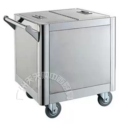 50kg flour truck 25kg rice flour truck cabinet stainless steel dining car Grain storage trolley rice cylinder barrel