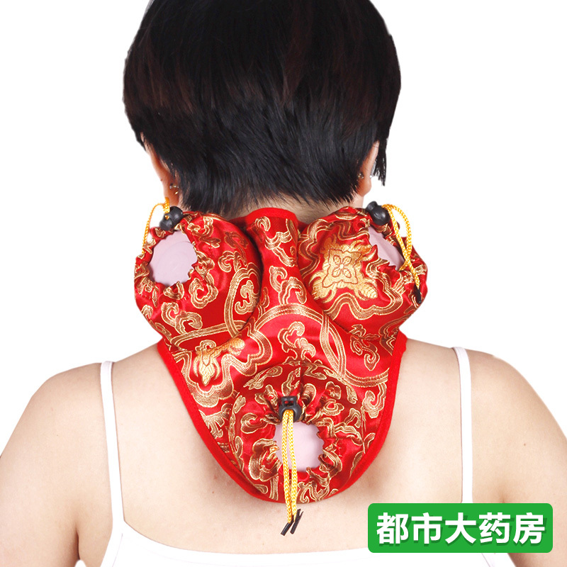 艾怡佳三孔艾灸护颈 颈部三孔温灸带可放随身炙 三联护颈灸带JH
