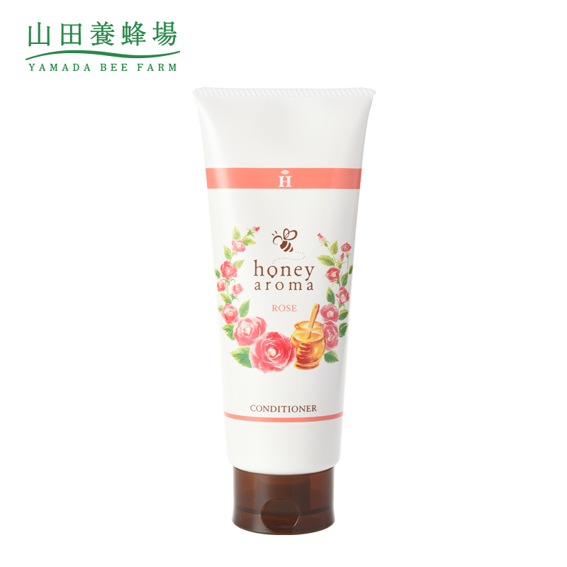 【日本直邮】山田养蜂场 honey蜂蜜芳香 光润玫瑰护发素 200g