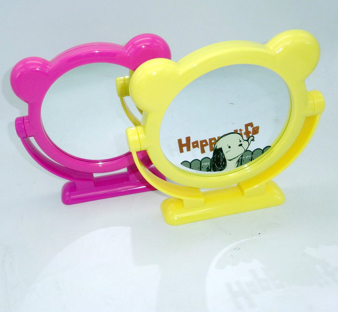Cartoon double-sided mirror table mirror cute creative shape desktop makeup mirror Wanhui department store